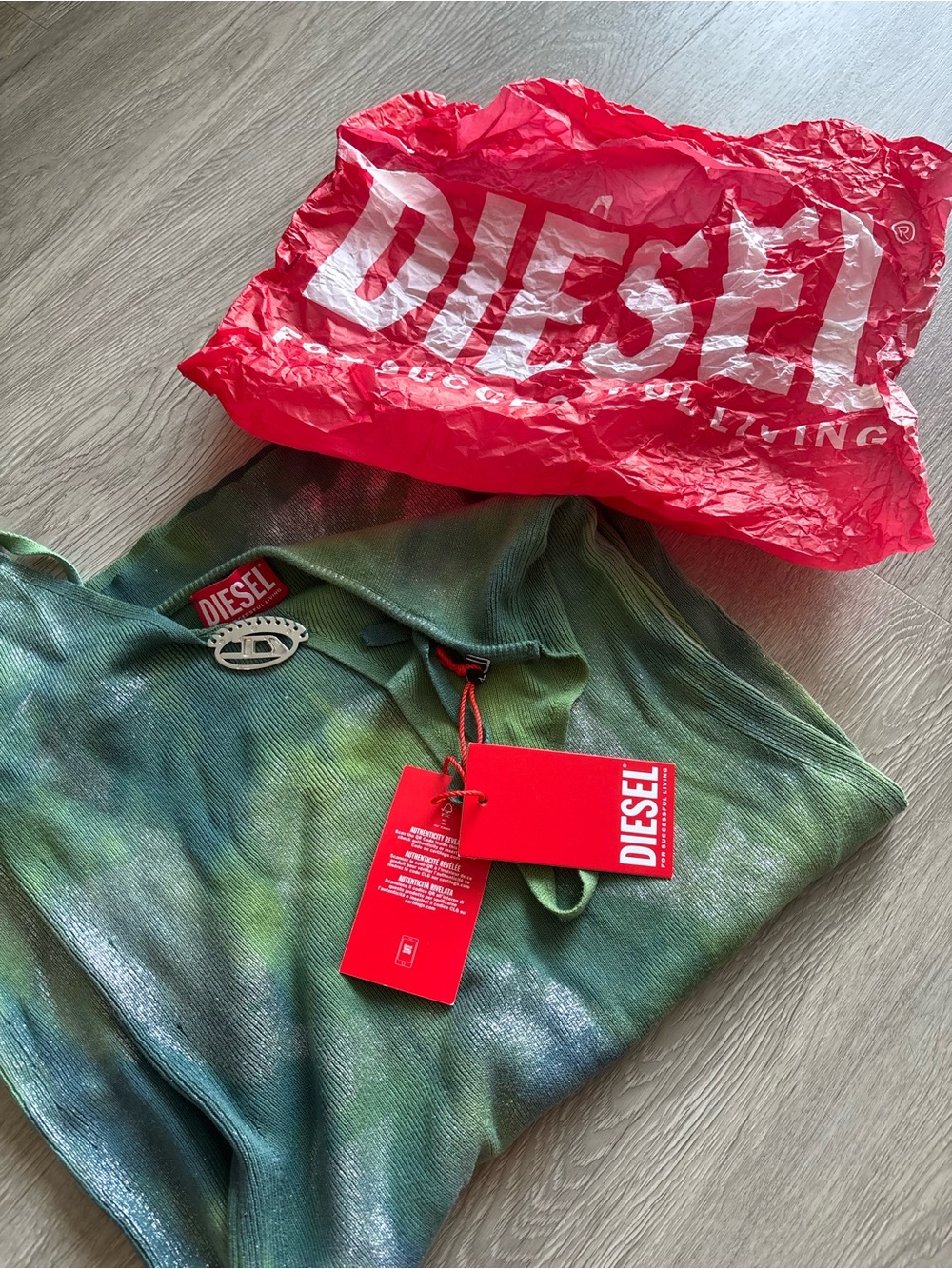 Diesel Green Tie-Dye Maxi Skirt - Picture 5 of 6